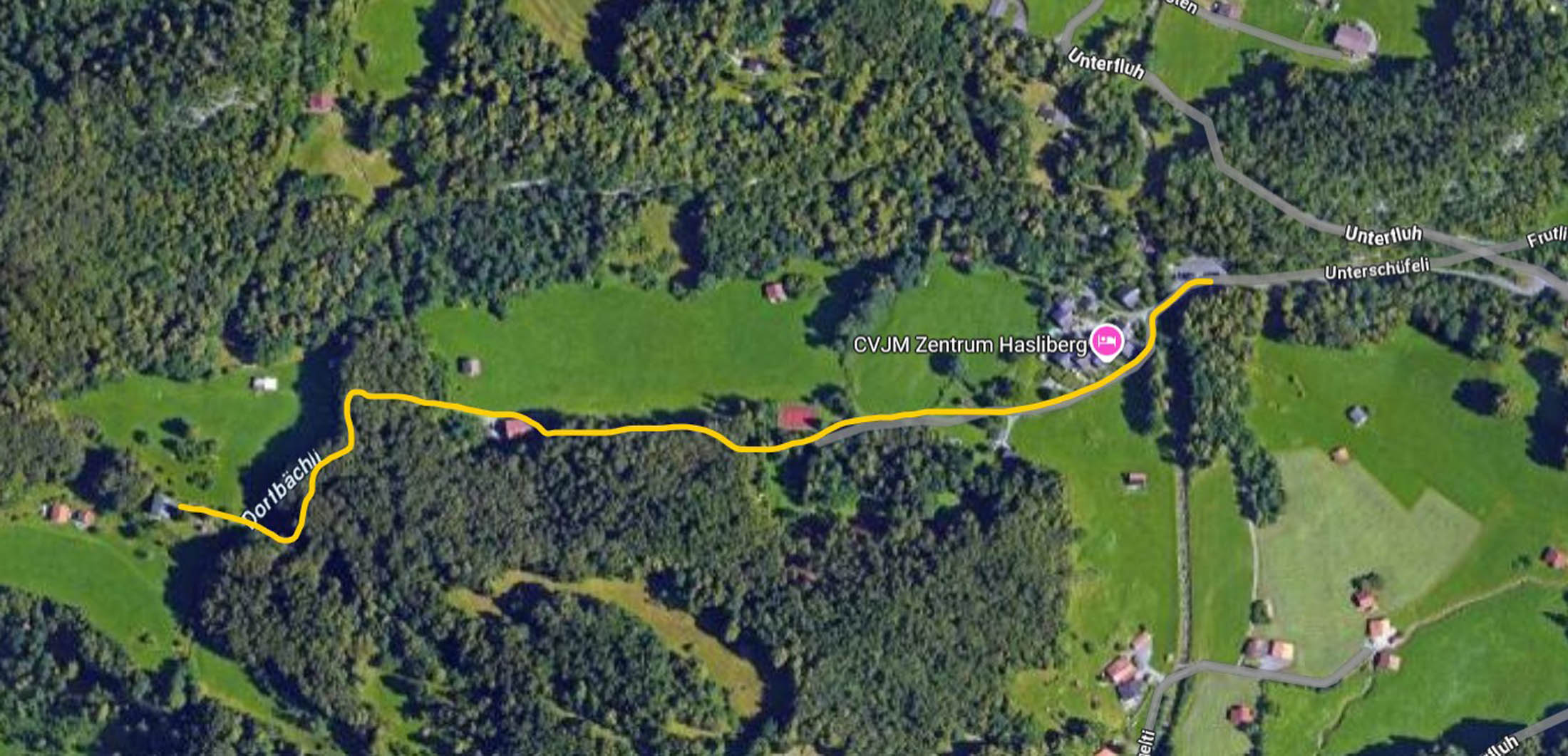 Skizze/Foto der Anfahrt über das CVJM